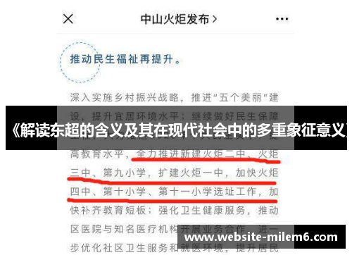 《解读东超的含义及其在现代社会中的多重象征意义》 《解读东超的含义及其在现代社会中的多重象征意义》