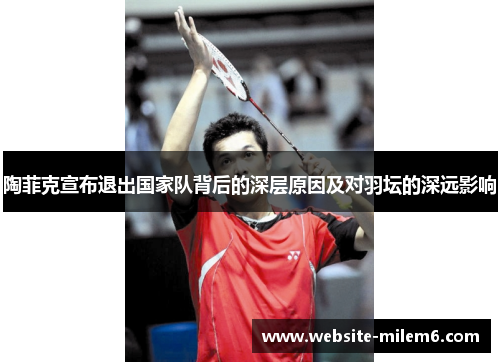陶菲克宣布退出国家队背后的深层原因及对羽坛的深远影响 陶菲克宣布退出国家队背后的深层原因及对羽坛的深远影响